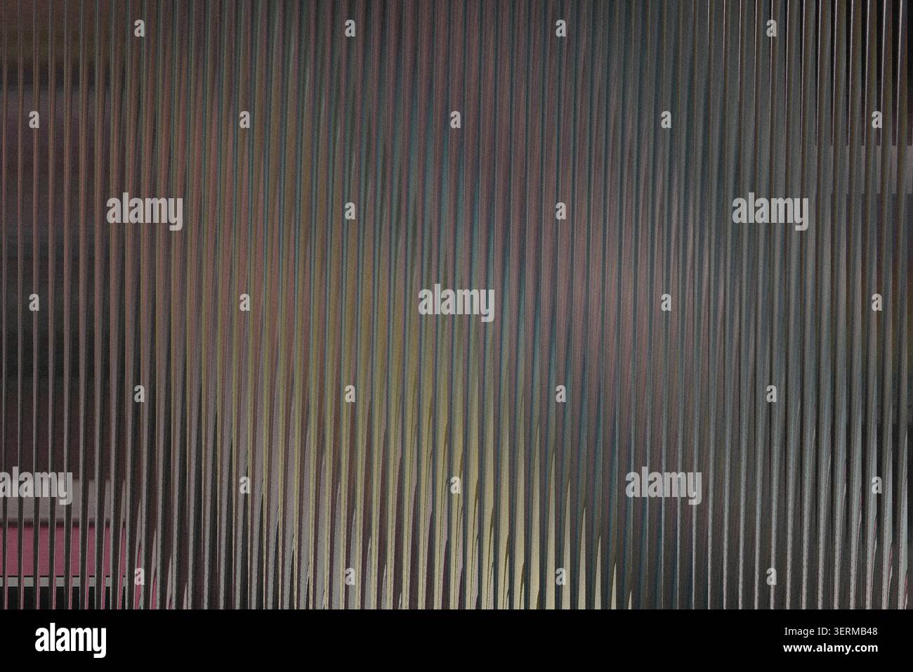 A textured background featuring vertical lines with a soft, multi-colored gradient effect, creating a sense of depth and modern aesthetic. Stock Photo