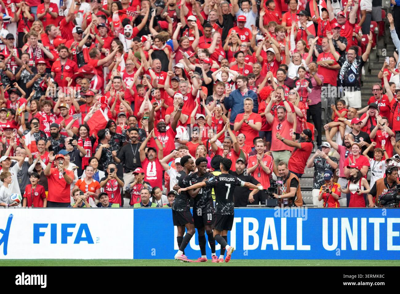 Canada s Jonathan David 10 Celebrates His Goal With Teammates During canada-s-jonathan-david-10-celebrates-his-goal-with-teammates-during