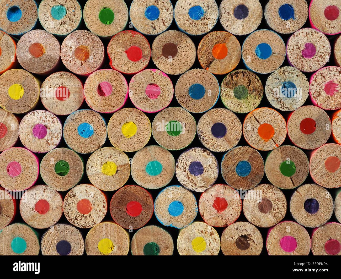 Colored pencils macro, can be used as a background Stock Photo