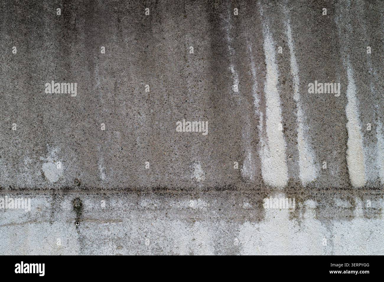 Aged Concrete Surface with Drip Marks and Distressed Texture Stock Photo