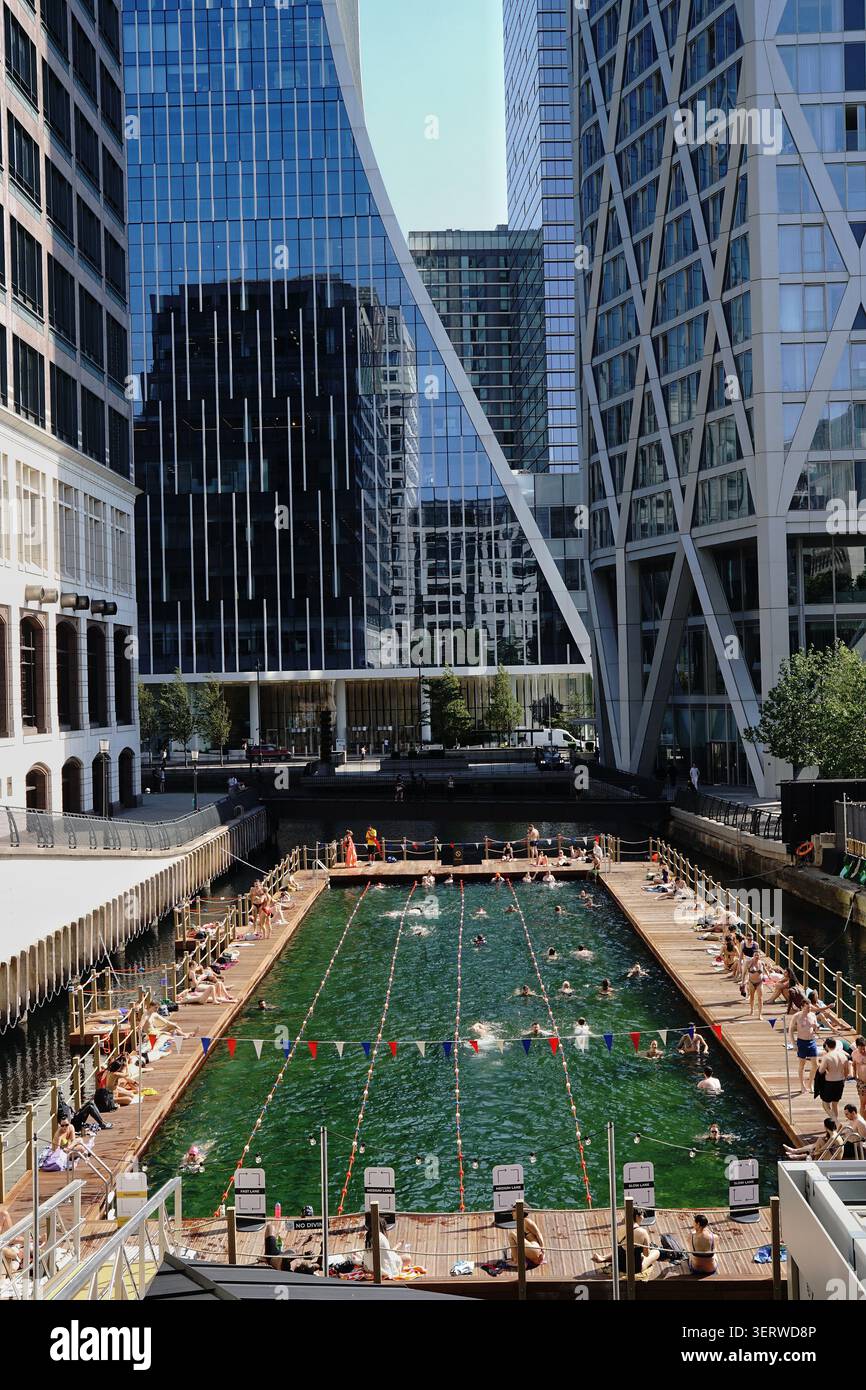 Canary Wharf London UK 19th July 2026 Opening The New Lido In canary-wharf-london-uk-19th-july-2026-opening-the-new-lido-in