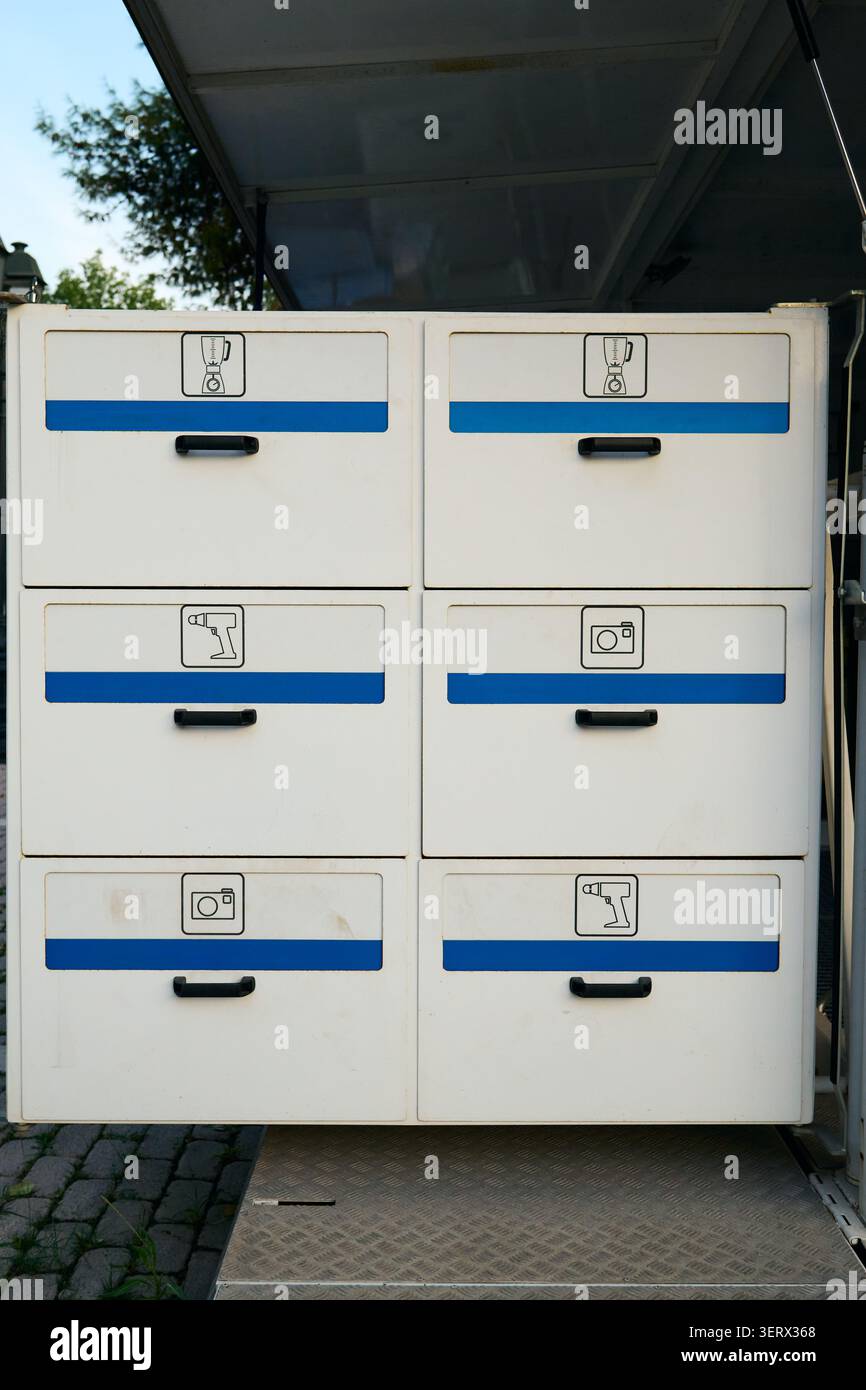 Recycling drawers Stock Photo