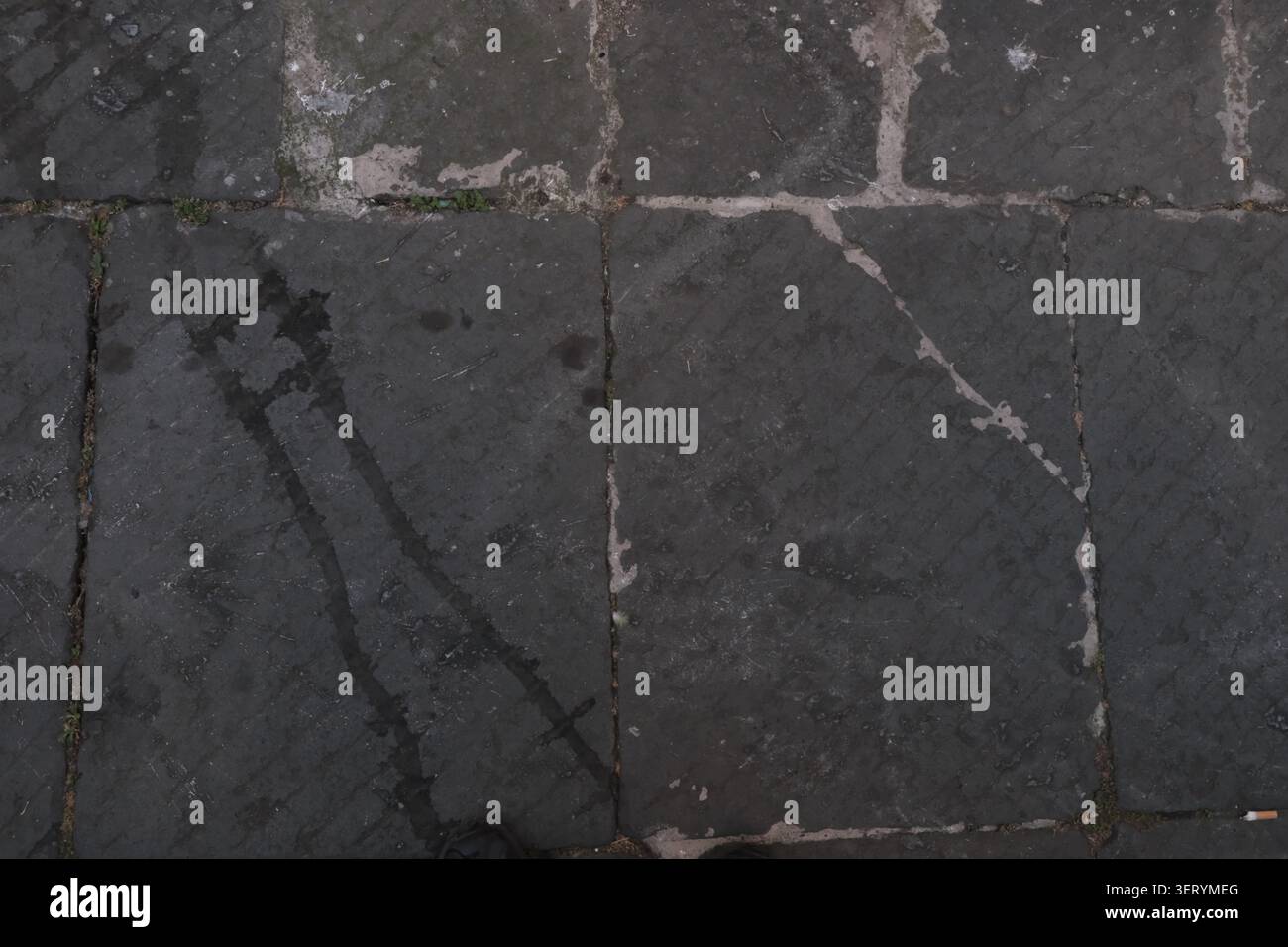 ABSTRACT BACKGROUND TEXTURE OLD CRACKED ASPHALT PAVEMENT Stock Photo