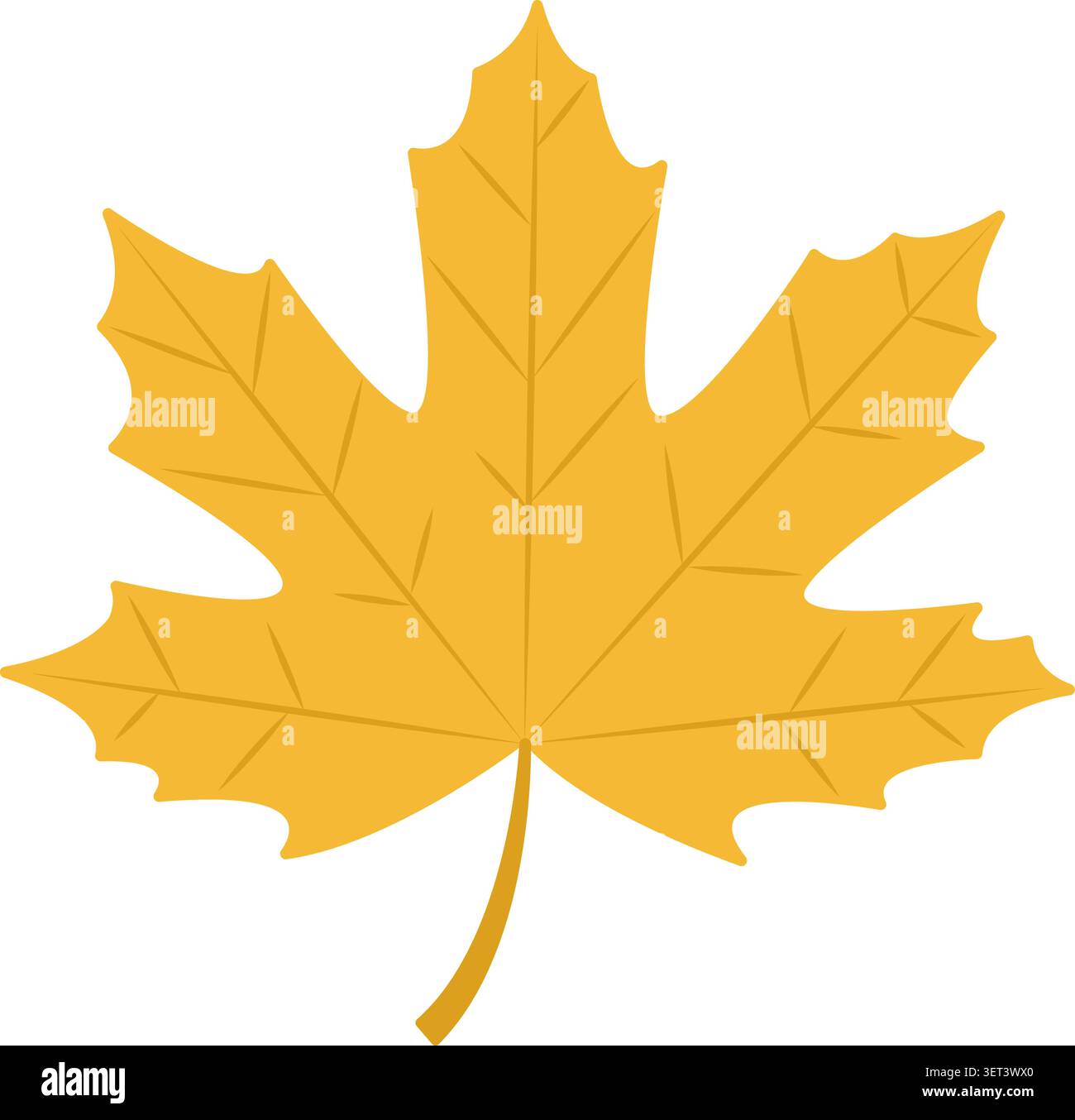 Yellow maple leaf Stock Vector