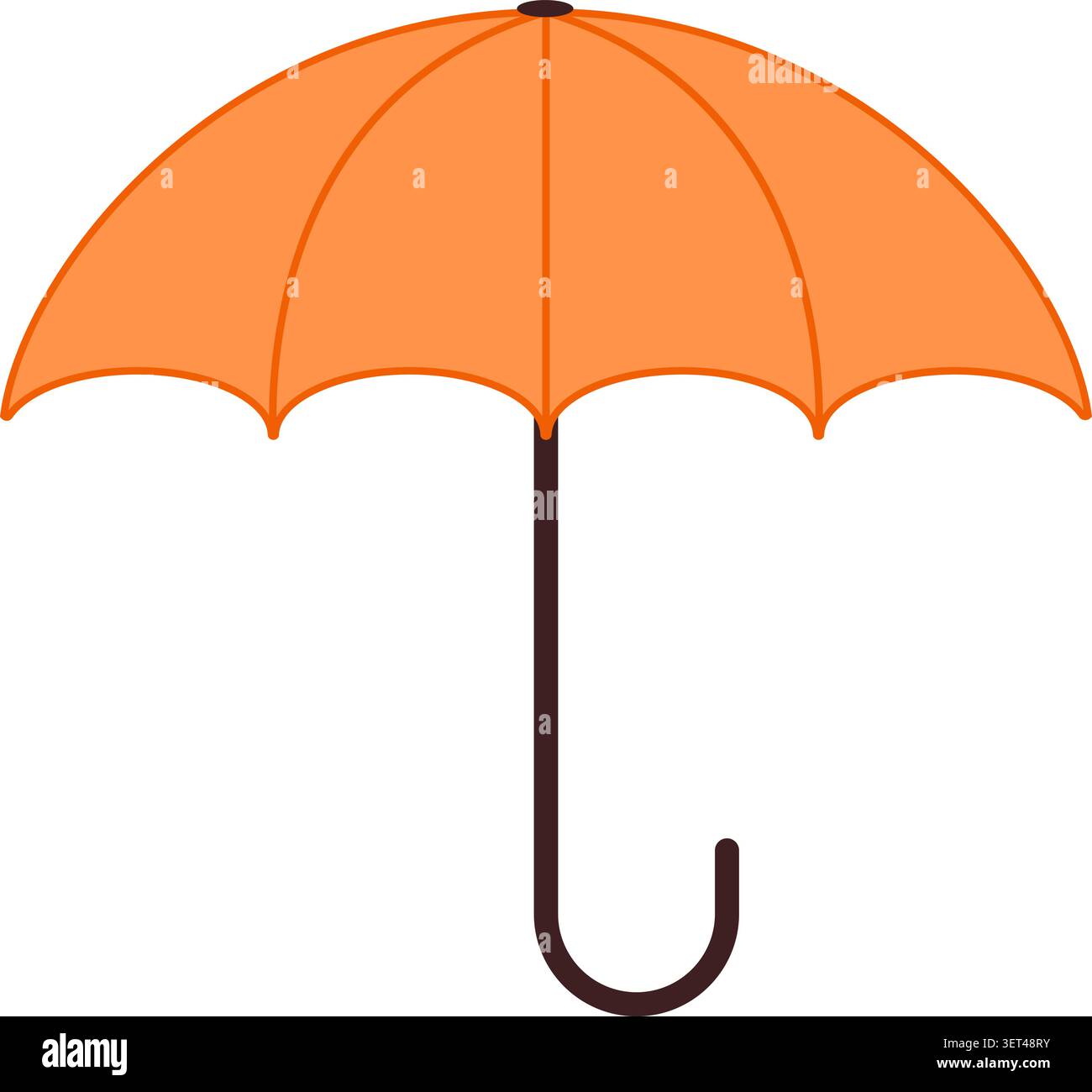 Orange umbrella illustration Stock Vector