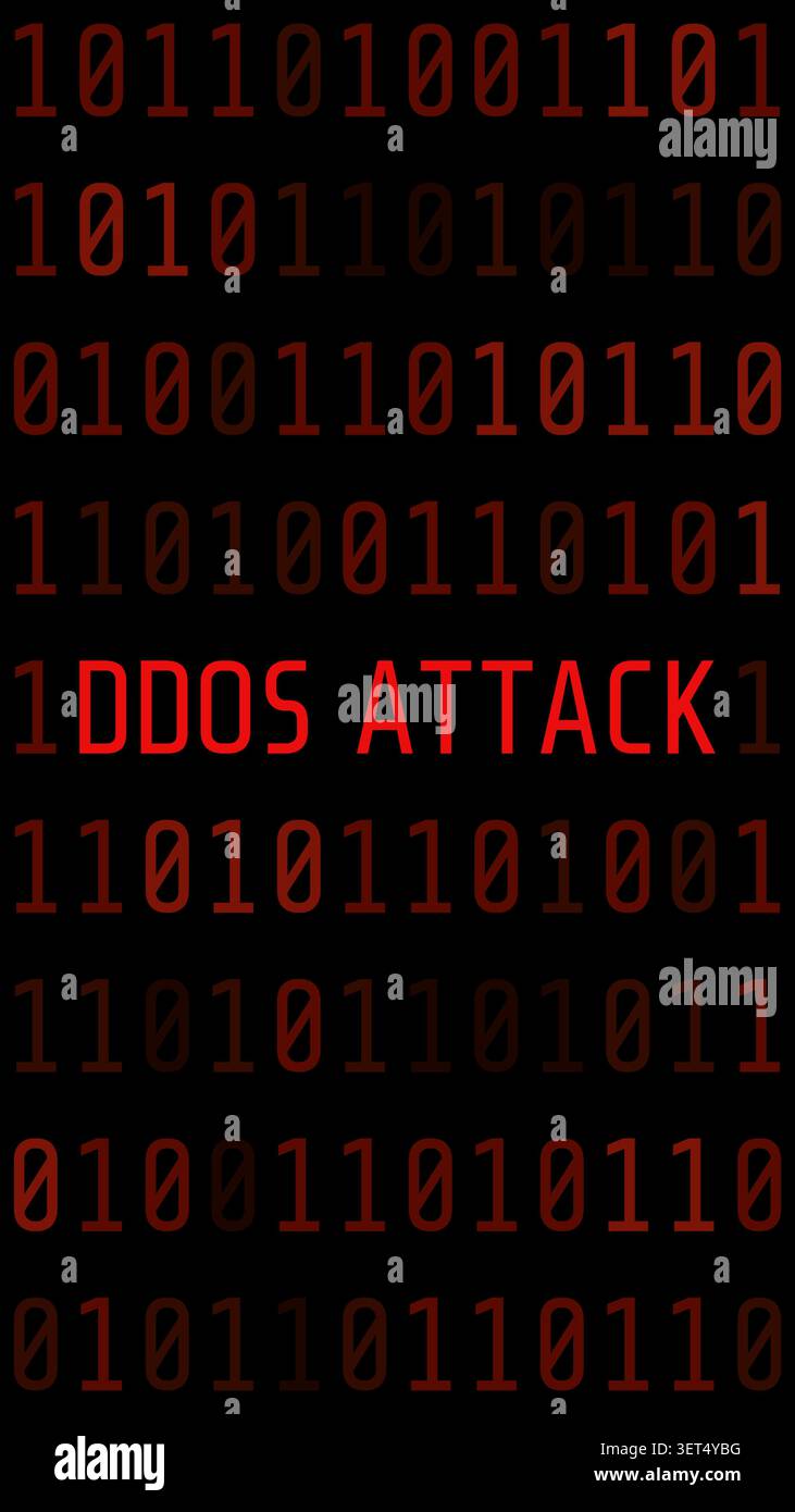 Vertical Ddos Warning Technology Illustration Background Stock Vector