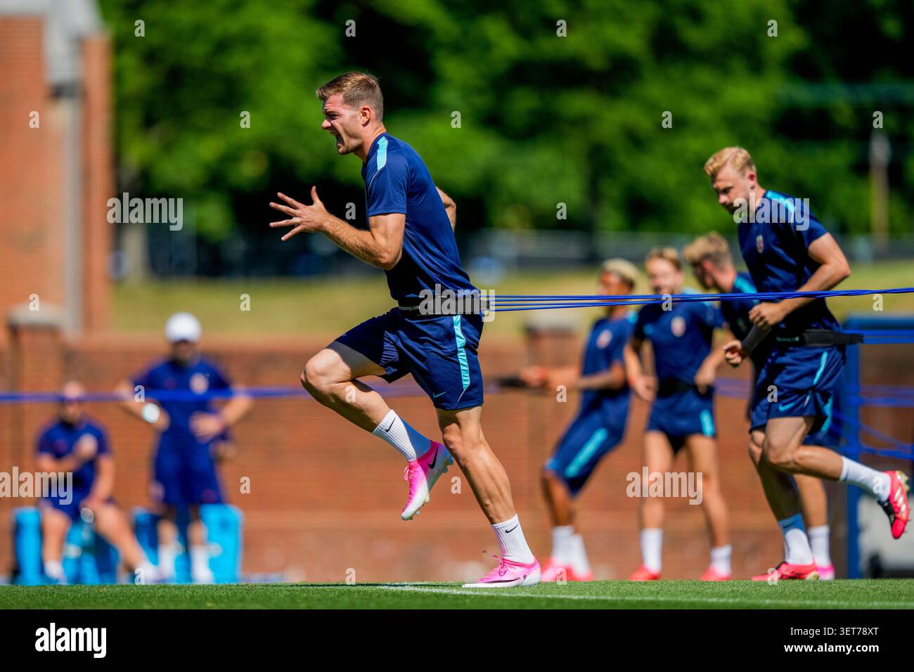 Greensboro , USA 20260621. Norway's Alexander Sørloth during a training ...