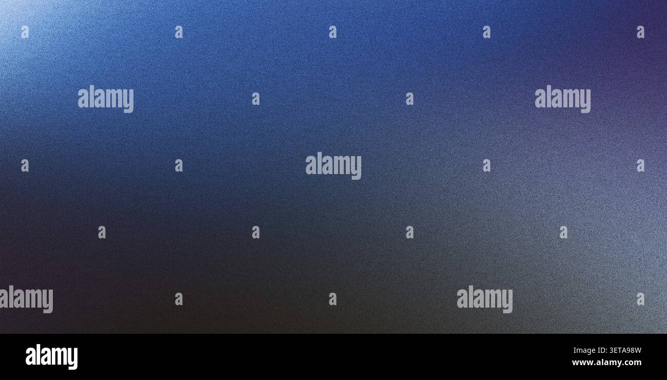 A grainy color gradient in blue and purple creates an abstract background Stock Photo