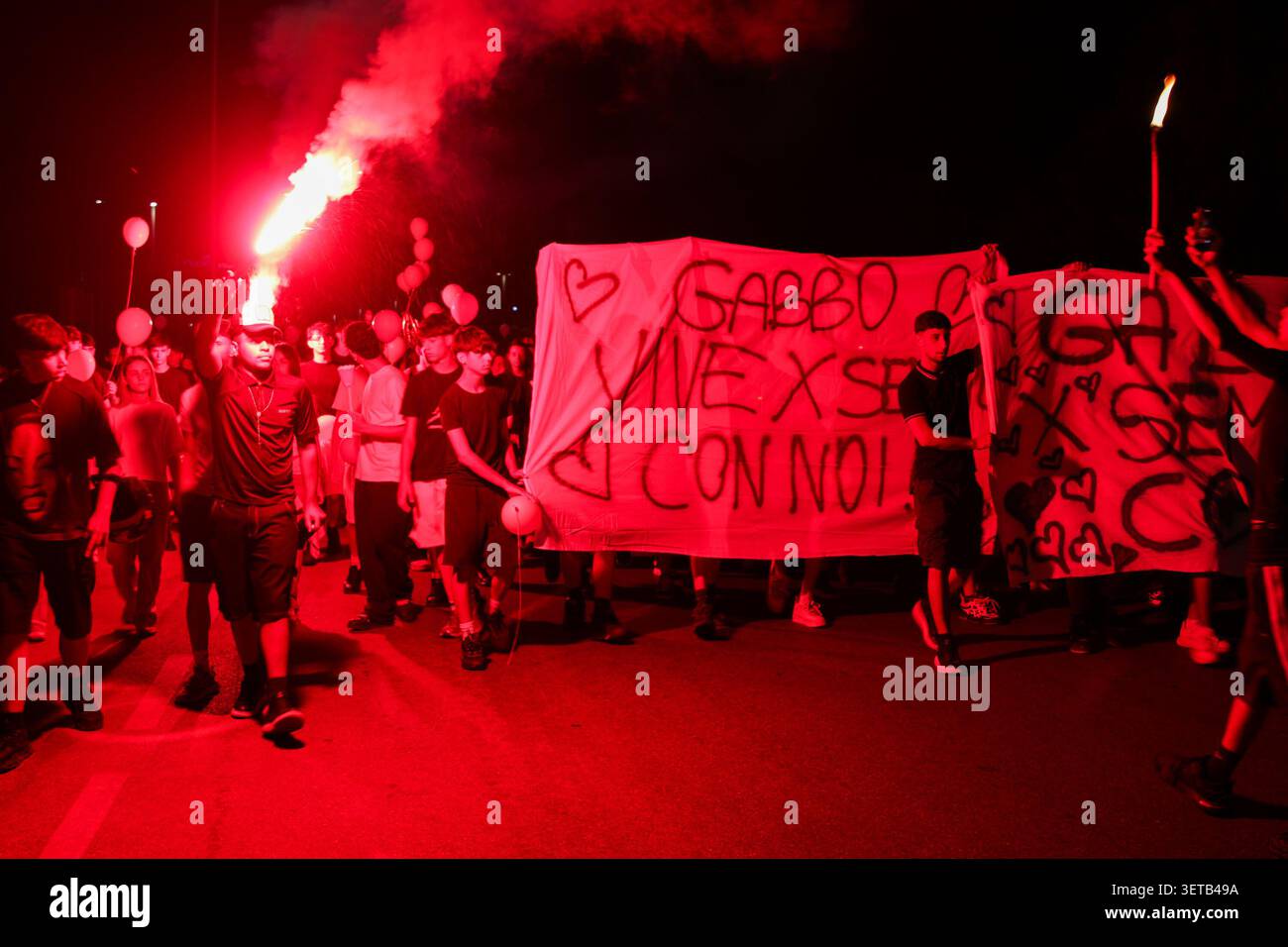 IPA85932332 - Viareggio: Torchlight Procession in Memory of Gabriele ...