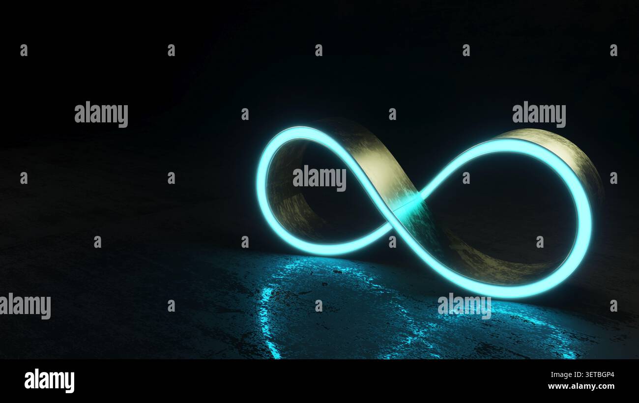 3D infinity sign abstract concept Stock Photo