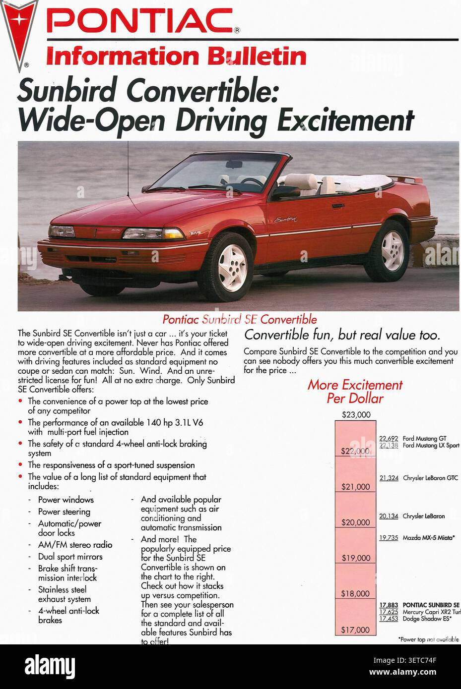 Pontiac sunbird hi-res stock photography and images - Alamy