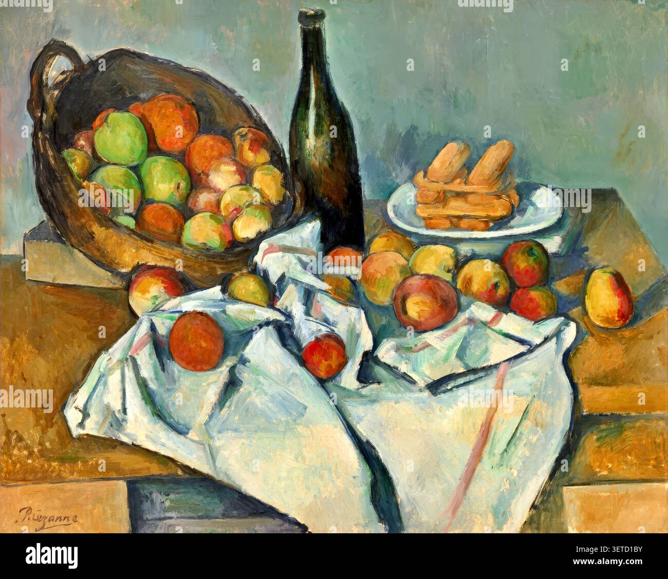 Cezanne the basket of apples hi-res stock photography and images