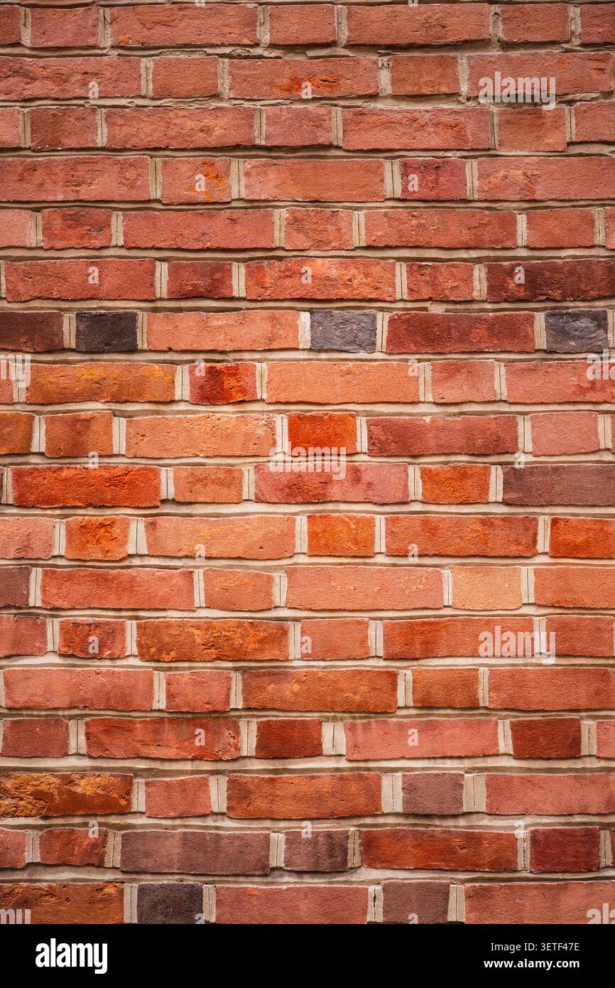 texture background of a wall made from red bricks Stock Photo