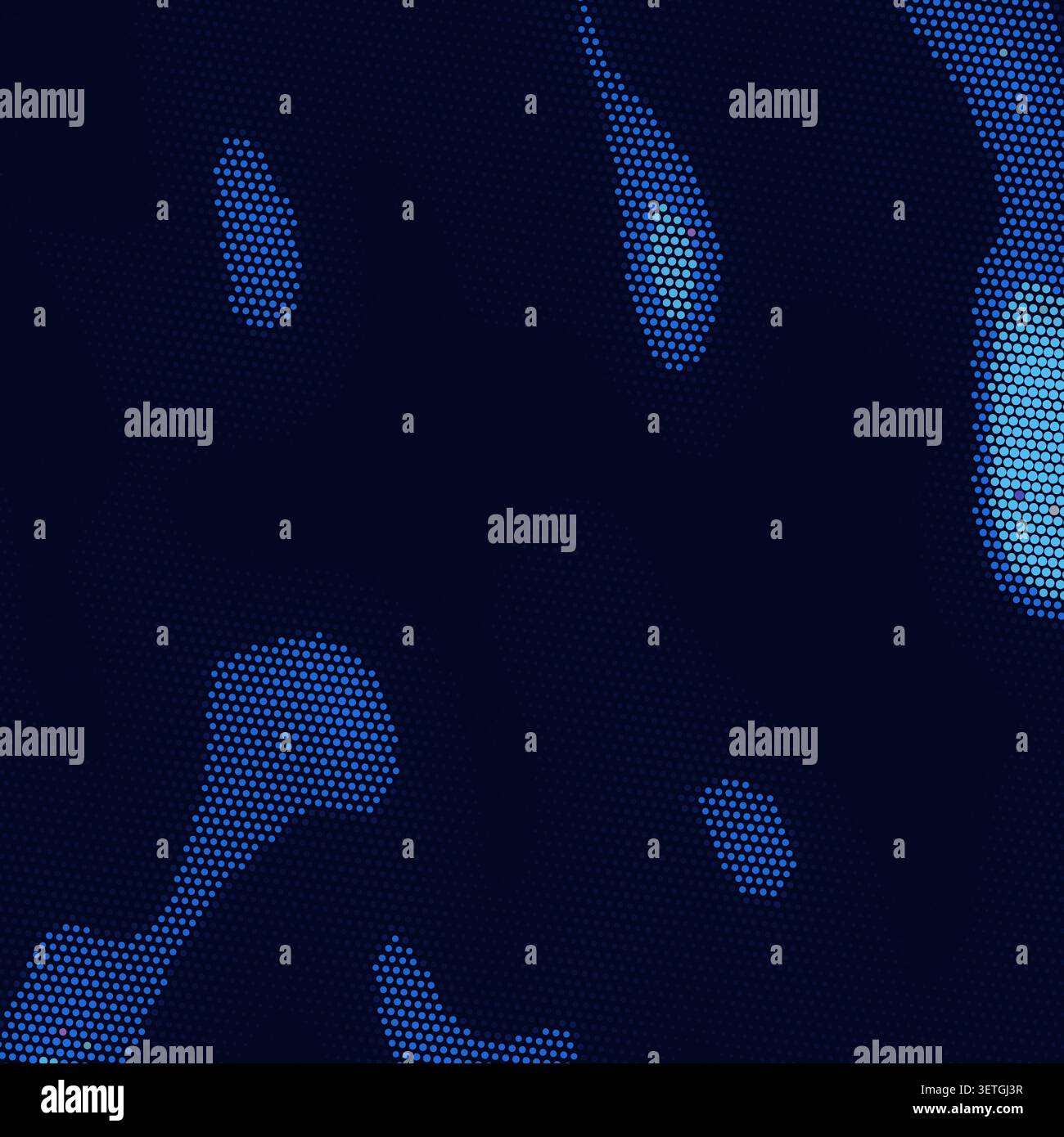 Decorative dot mesh backdrop with dynamic curved wave motion Stock Vector