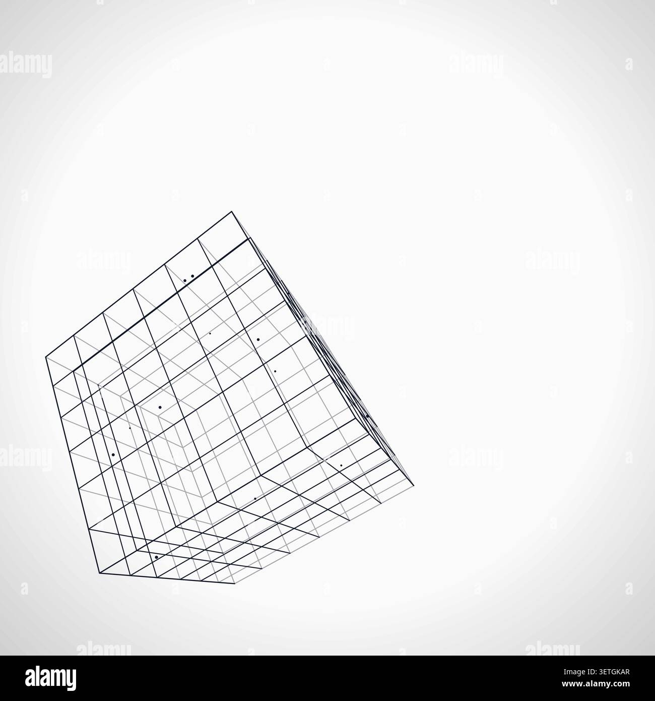 Wire Cube vector background with crisp scalable linework for microstock and commercial design projects. Stock Vector