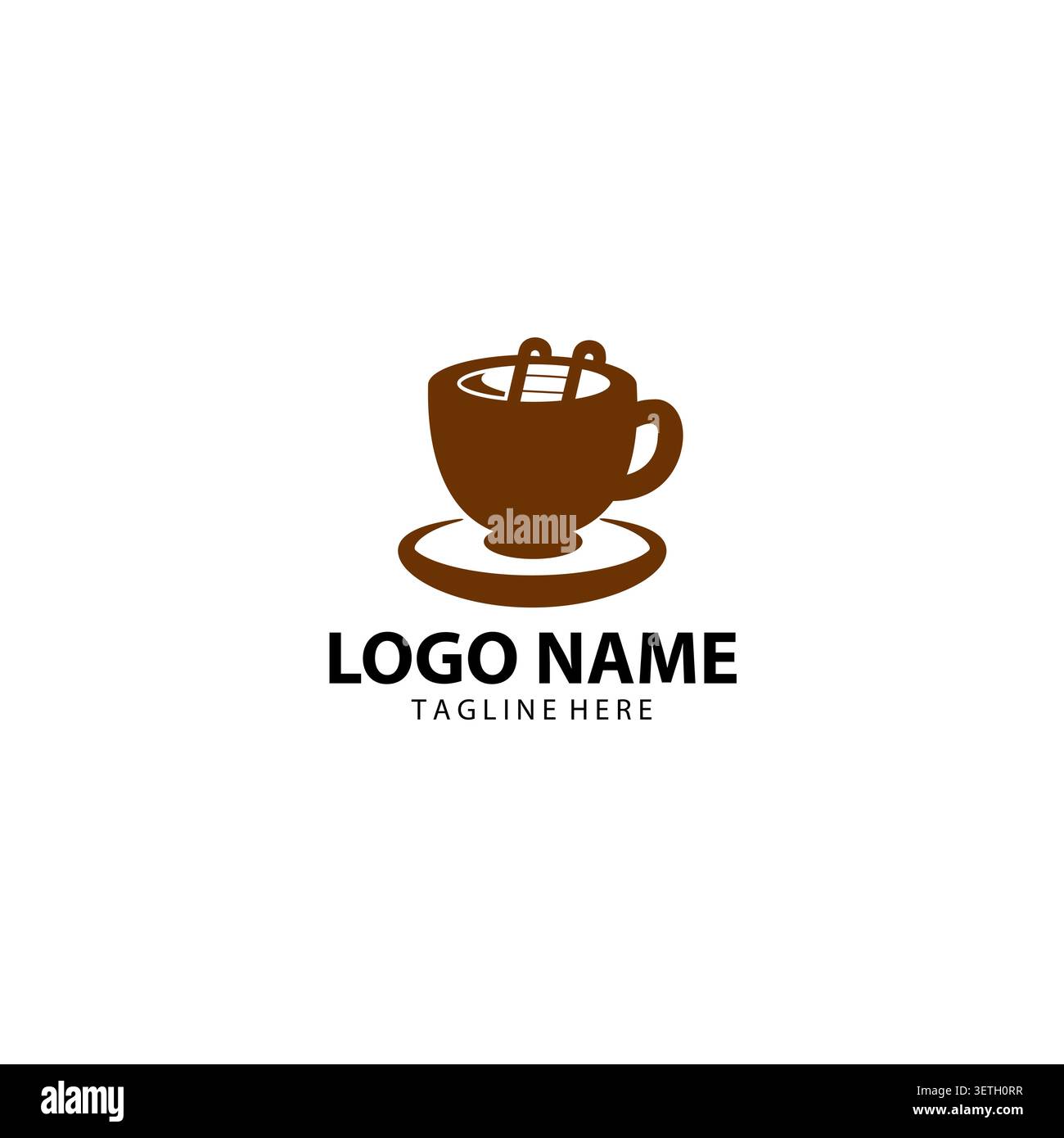 coffee pool logo Design vector Stock Vector