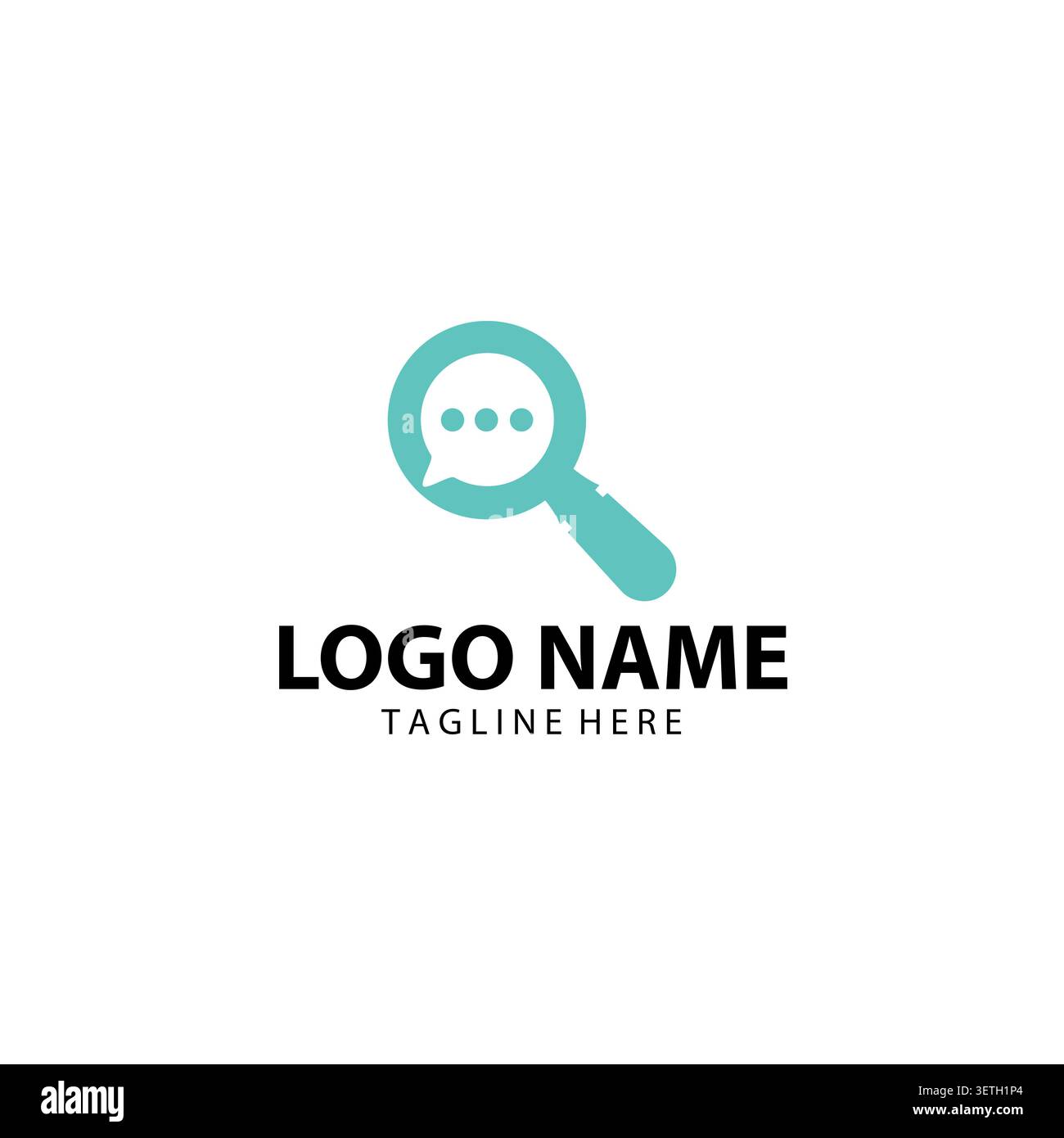 message search logo design vector Stock Vector