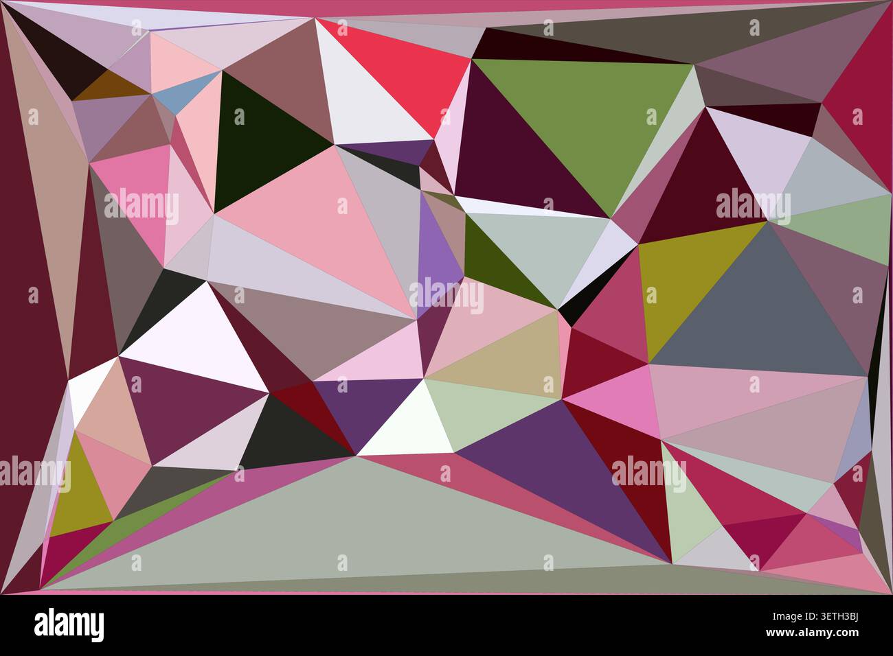 Elegant digital background with sophisticated color palette. Sharp triangular shards create depth and movement. High contrast abstract design with pro Stock Vector