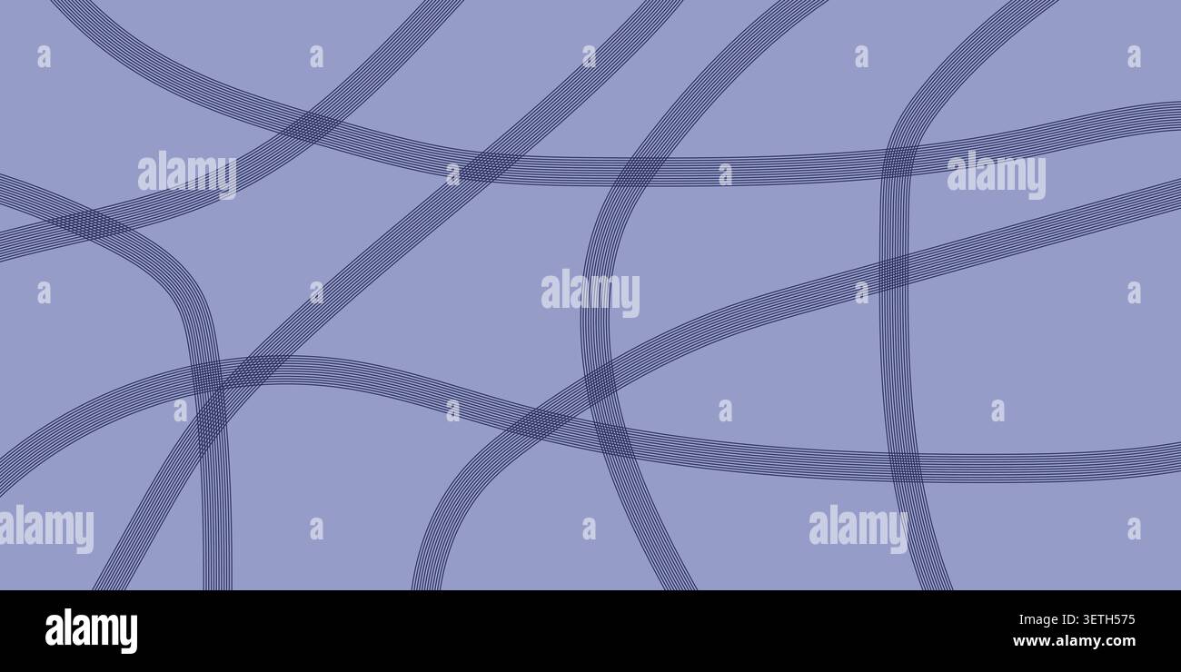 Abstract background with flowing blue lines. Overlapping waves create visual interest. Modern design element. Stock Vector