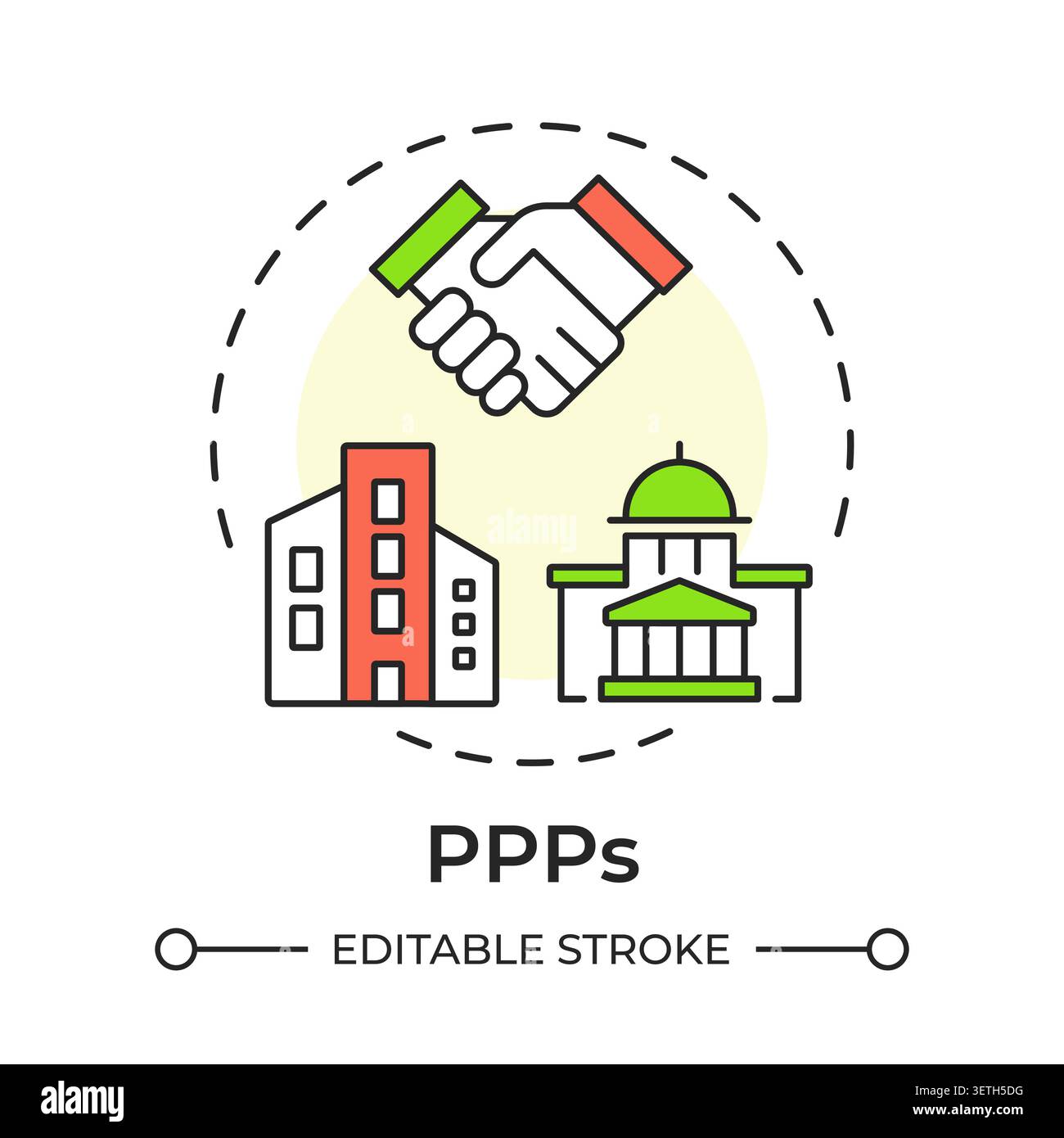PPPs multi color concept icon Stock Vector