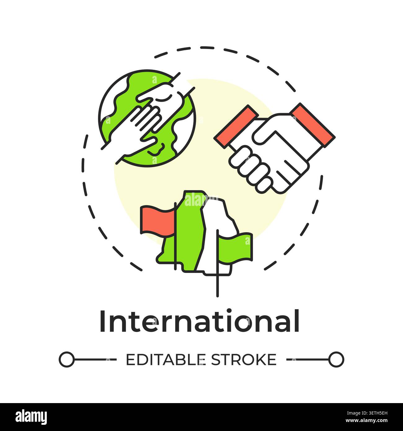 International multi color concept icon Stock Vector