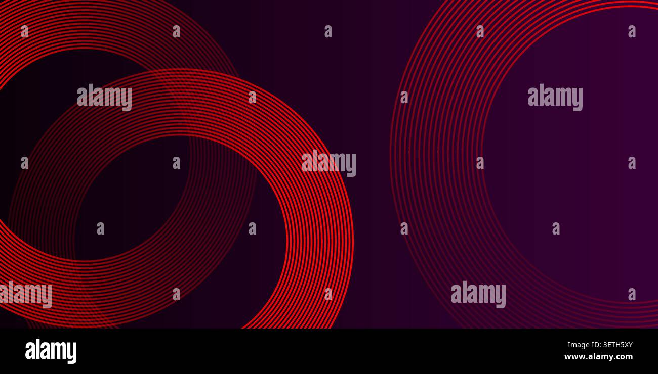 Abstract background featuring swirling red concentric circles, dark gradient, smooth lines, modern graphic design, dynamic composition Stock Vector