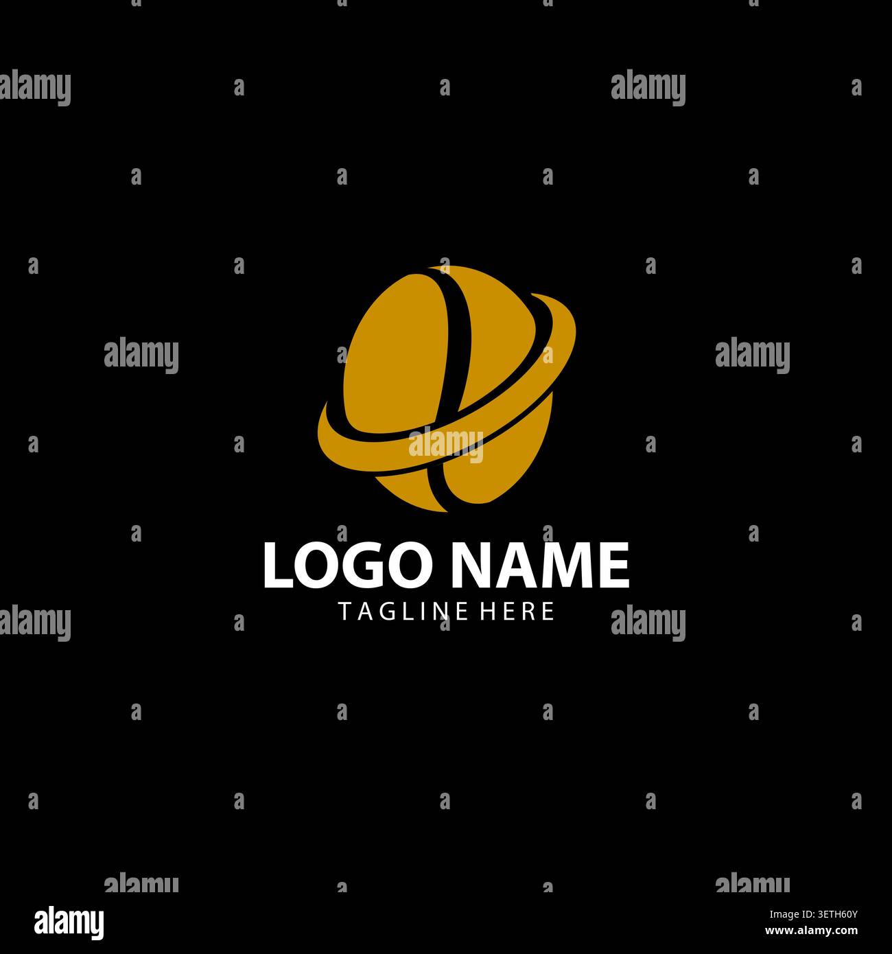 coffee bean planet logo Design vector Stock Vector