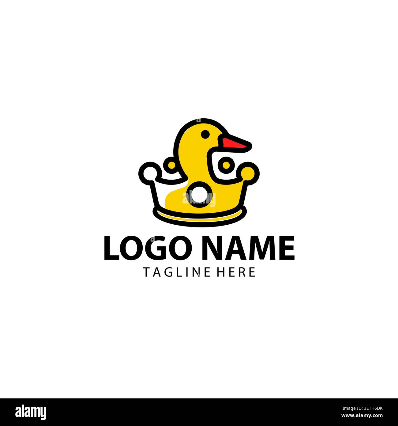 duck crown logo Design vector Stock Vector