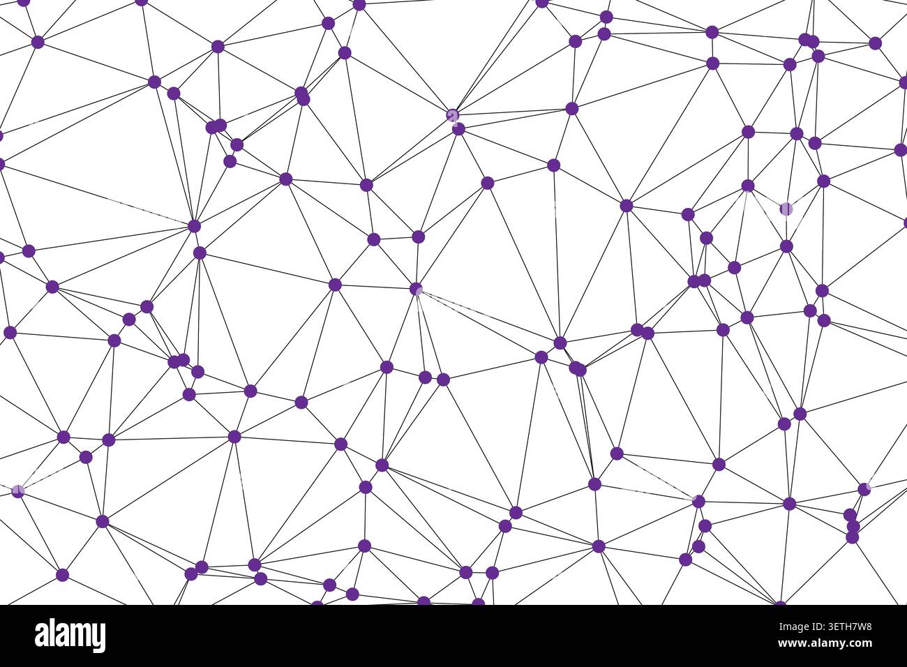 Abstract geometric network with blue lines on white background. Modern low poly mesh pattern design creates dynamic visual texture for various creativ Stock Vector