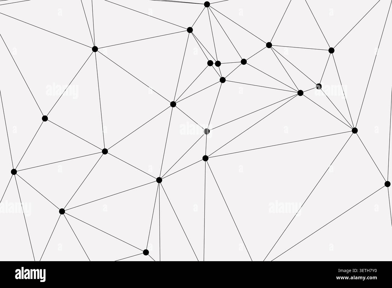Scientific visualization of data points and connecting lines. Minimalist abstract composition for technical presentations engineering projects softwar Stock Vector