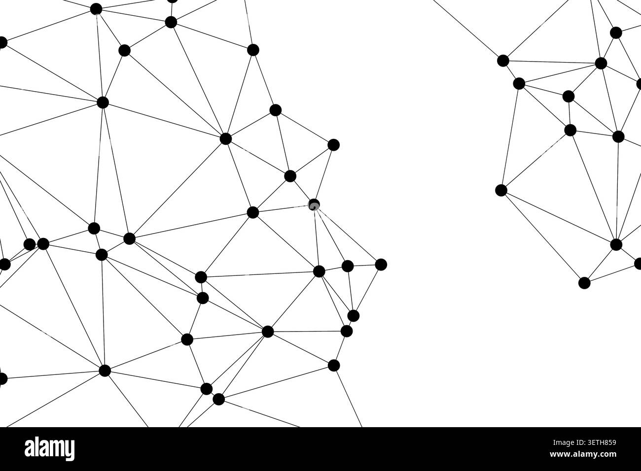 Modern technical backdrop showing complex interconnectivity between points. High tech scientific visualization of data flow. Clean geometric arrangeme Stock Vector