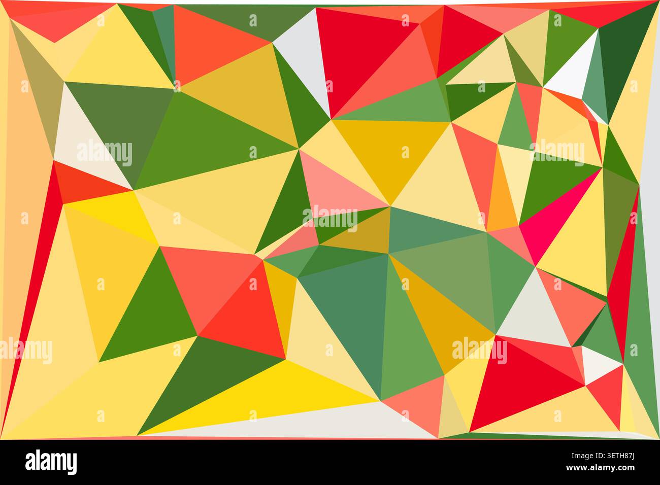 Warm toned abstract geometric background showcases pleasant polygons. Dynamic low poly triangular shapes create modern visual. Harmonious colors form Stock Vector
