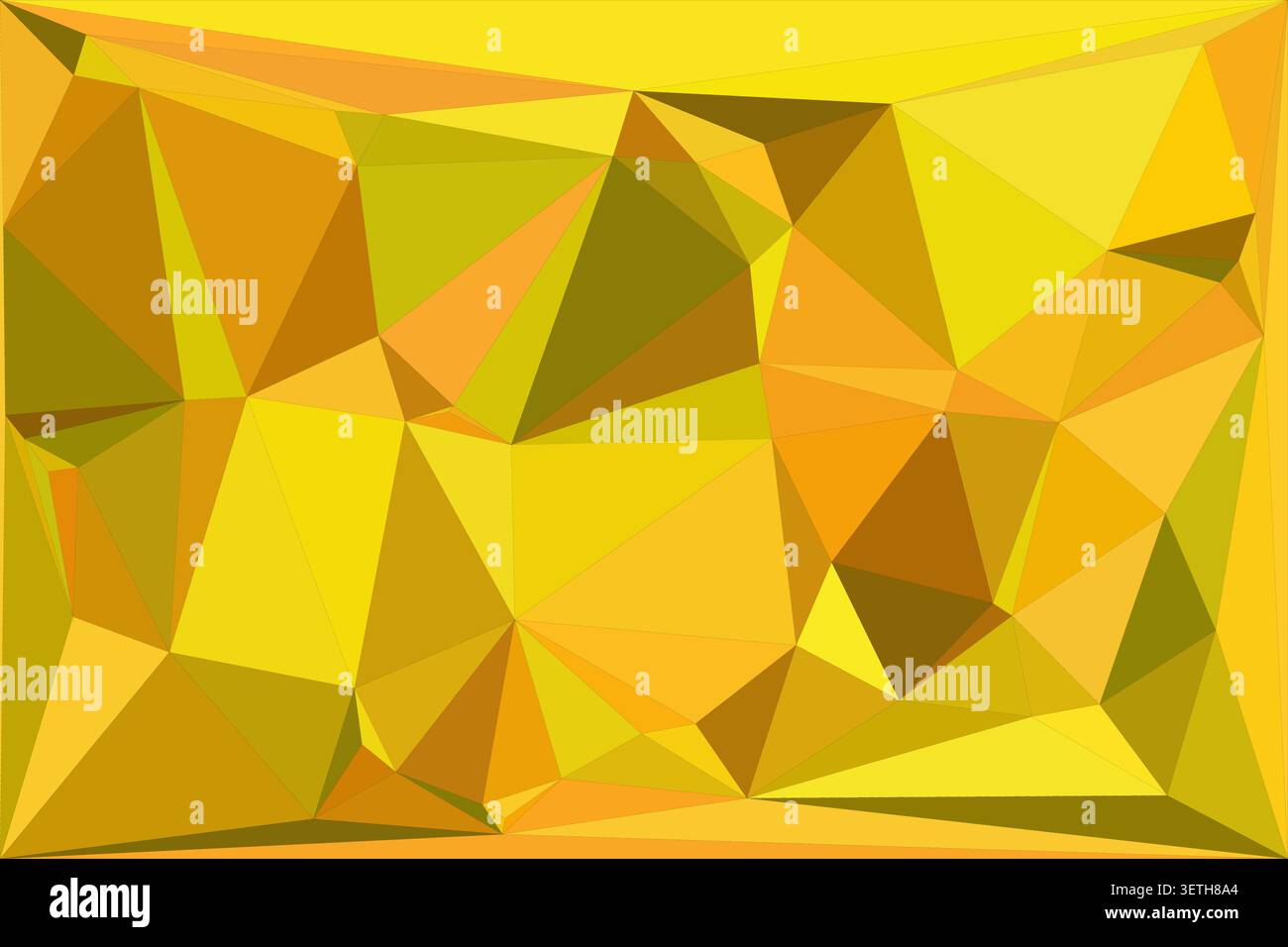 golden abstract geometric design with shades of yellow and orange, polygonal shapes, background texture. Stock Vector