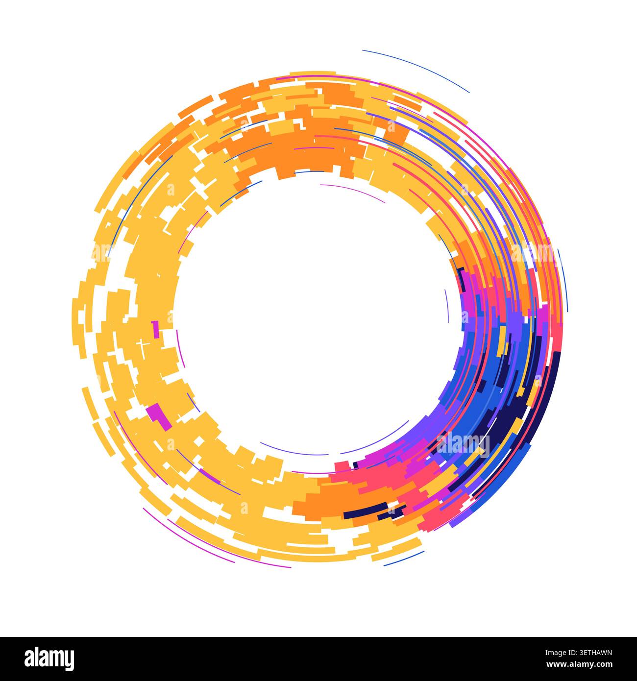 Tech Ring Segments vector background with versatile graphic elements for microstock and commercial design projects. Stock Vector