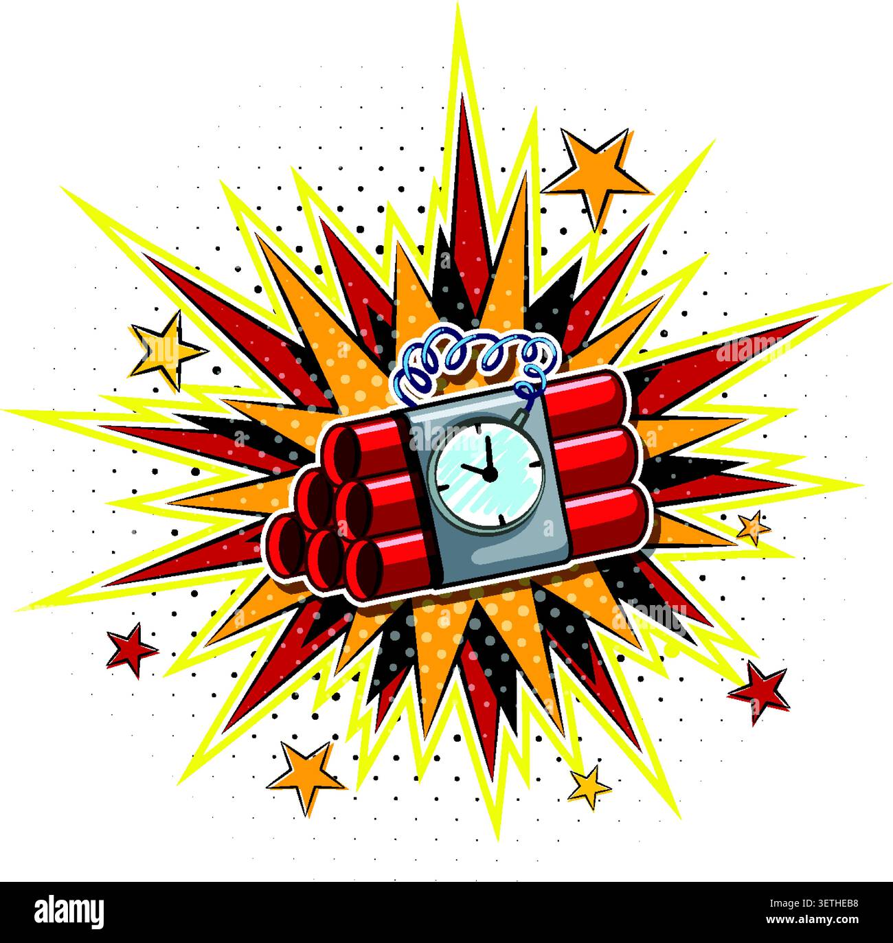 Dynamite explosive pop art style hi-res stock photography and
