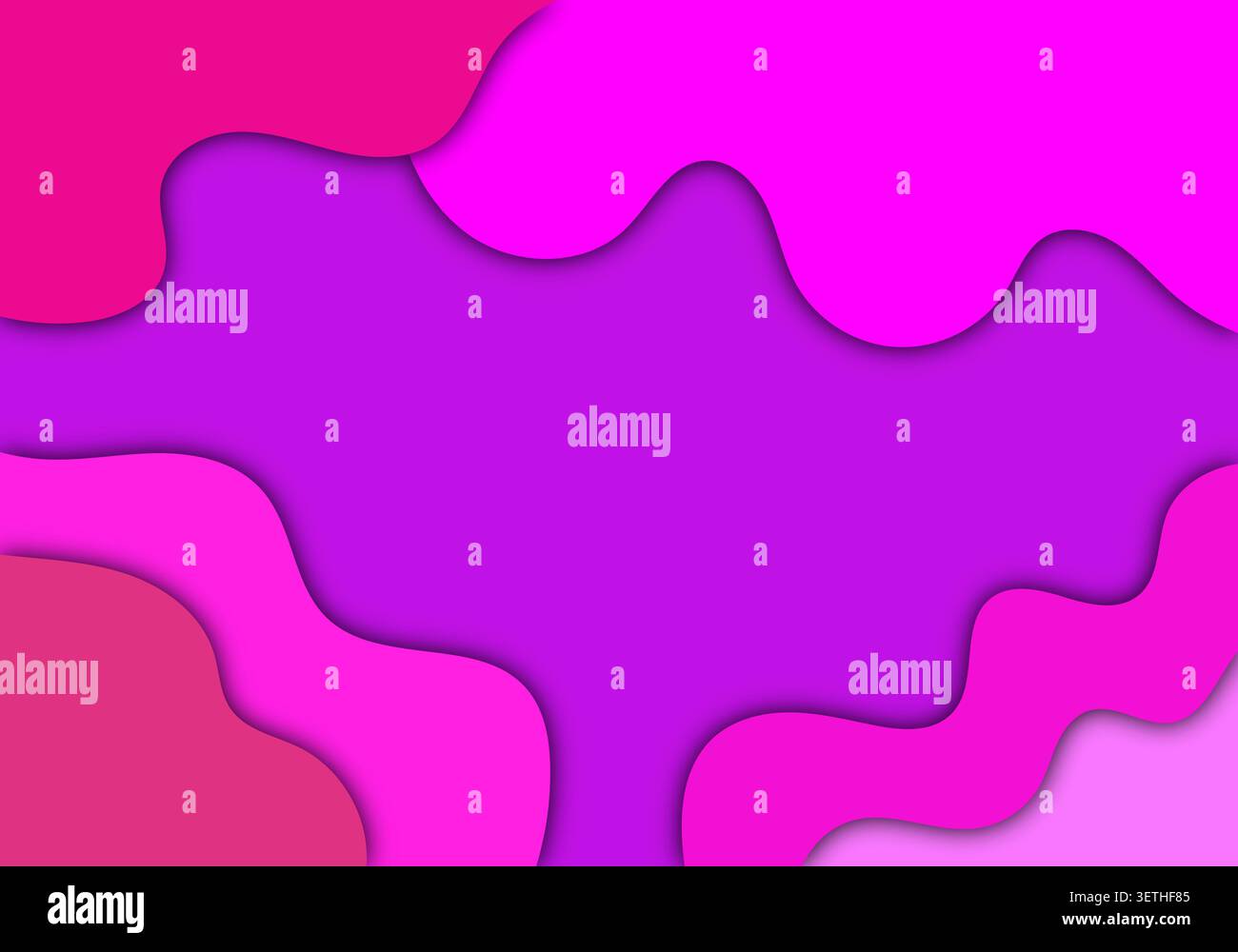 Purple and pink abstract background with playful wavy shapes. Modern design with shadow effects offering depth and a dynamic feel. Stock Vector