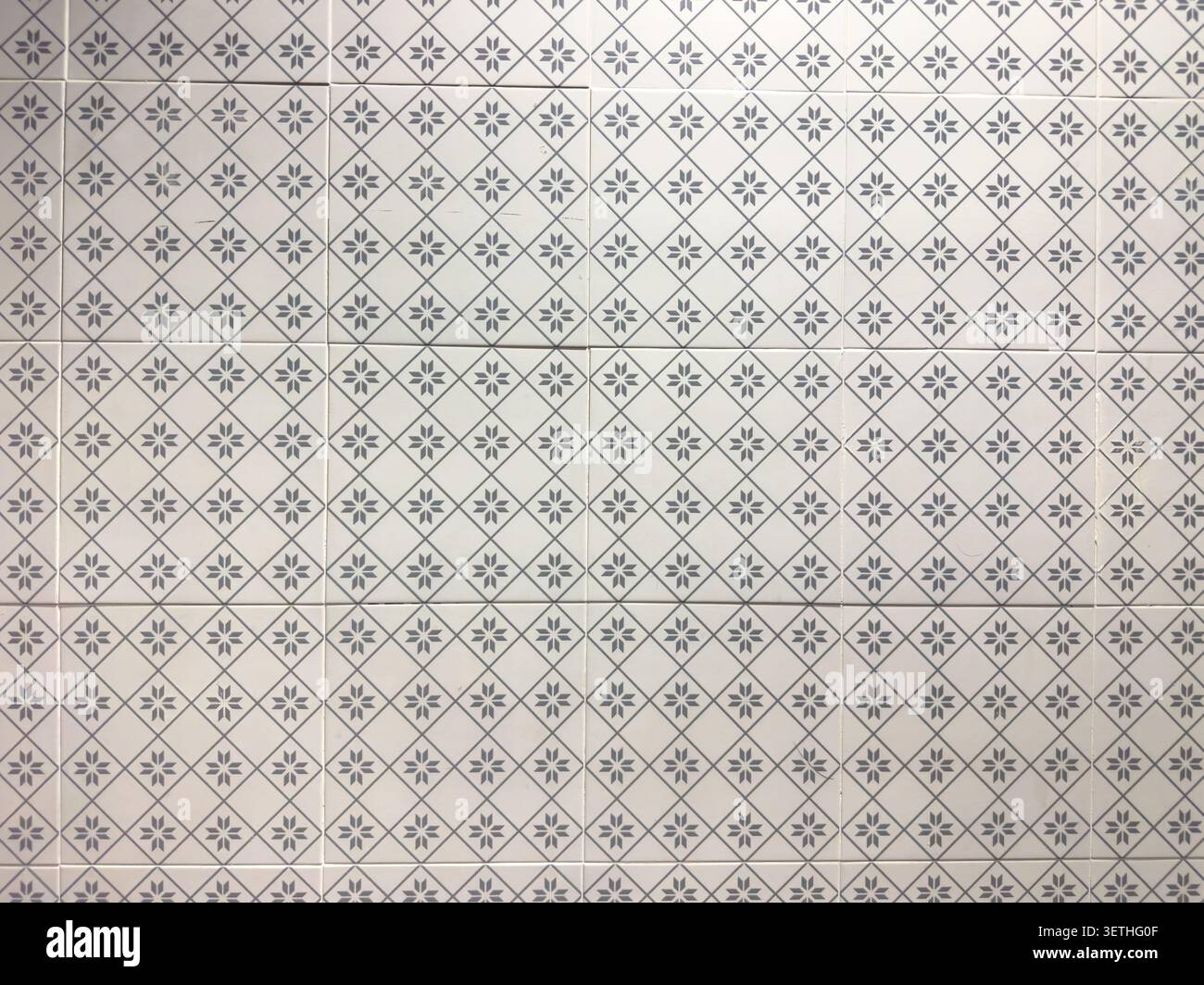 A view of a ceramic tile pattern, as background. Stock Photo