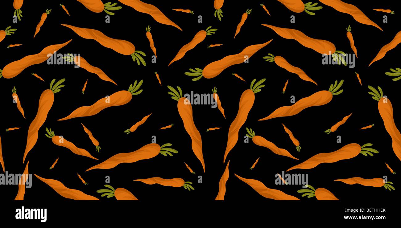 Carrot Seamless Pattern Design. Carrot Background Vector Stock Vector