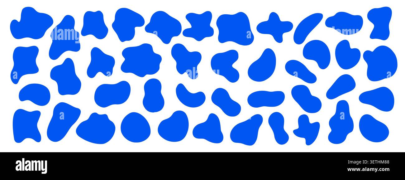 Abstract organic shapes and fluid blobs create playful frames. Stock Vector