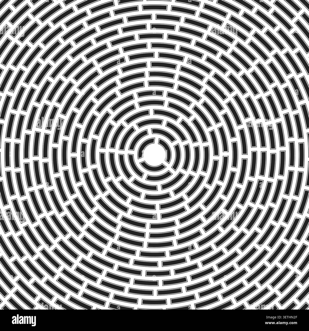 Segments centered. Abstract pattern. Solid cells in frame. Heavy weight. Large padding. Amazing vector illustration. Stock Vector