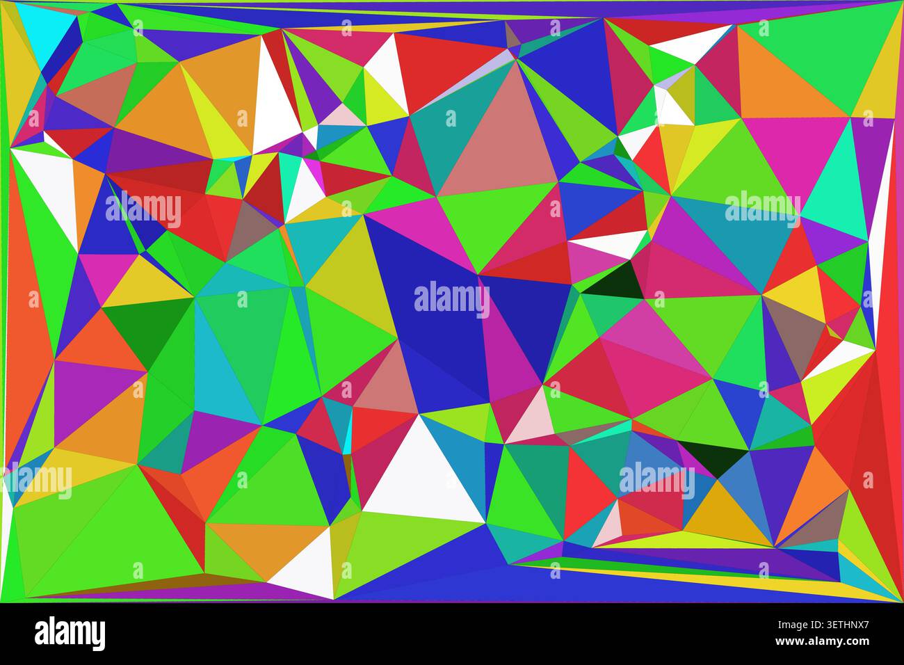 Abstract background design composed of colorful polygons, dynamic triangular patterns, and sharp geometric forms, perfect for modern design. Stock Vector