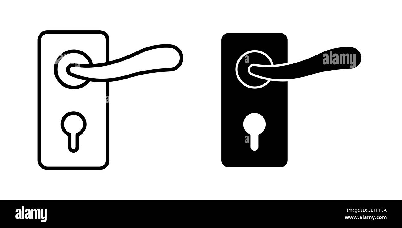 Doorknob icon set. Vector EPS 10. Stock Vector