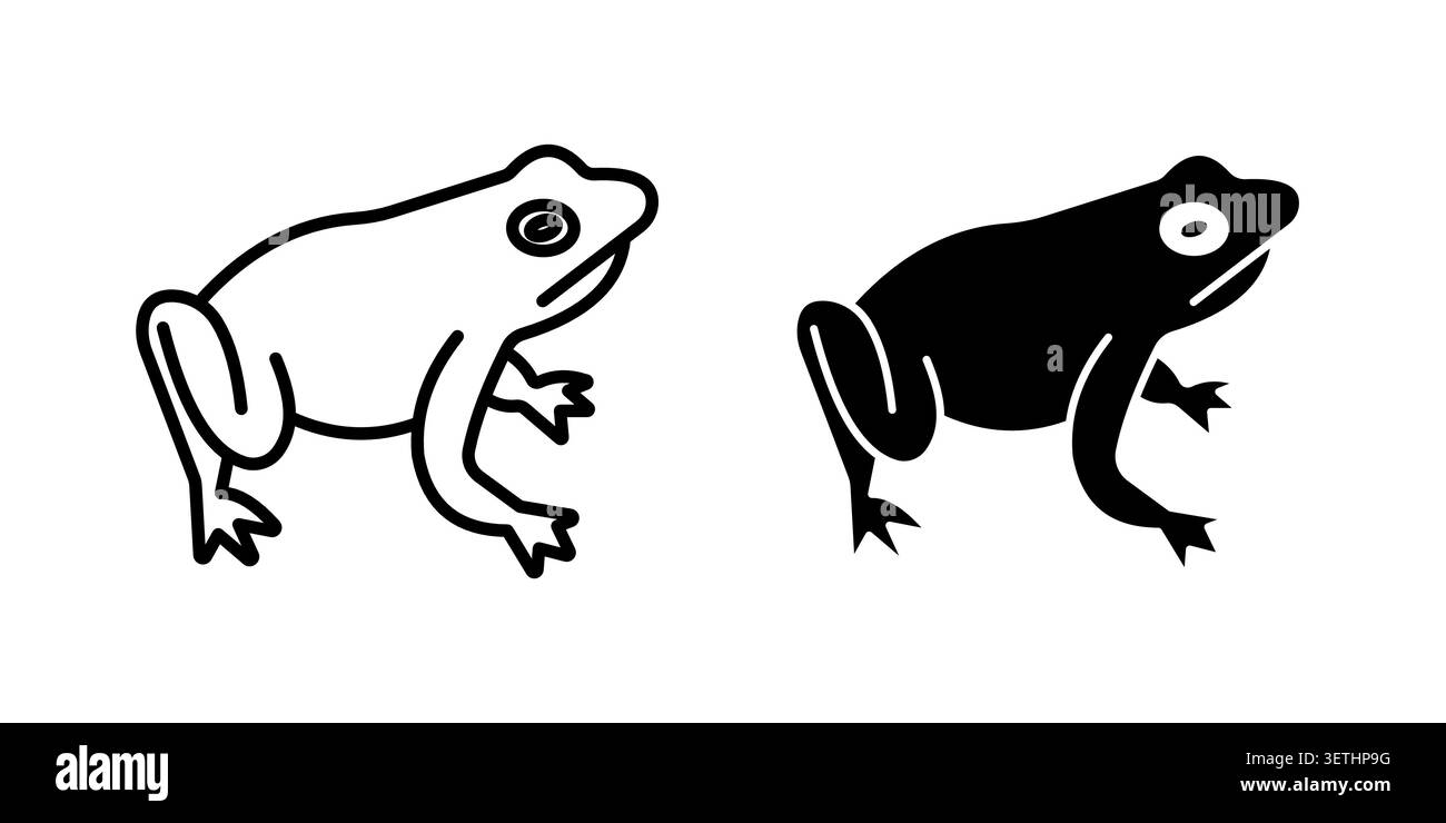 Frog icon set. Vector EPS 10. Stock Vector
