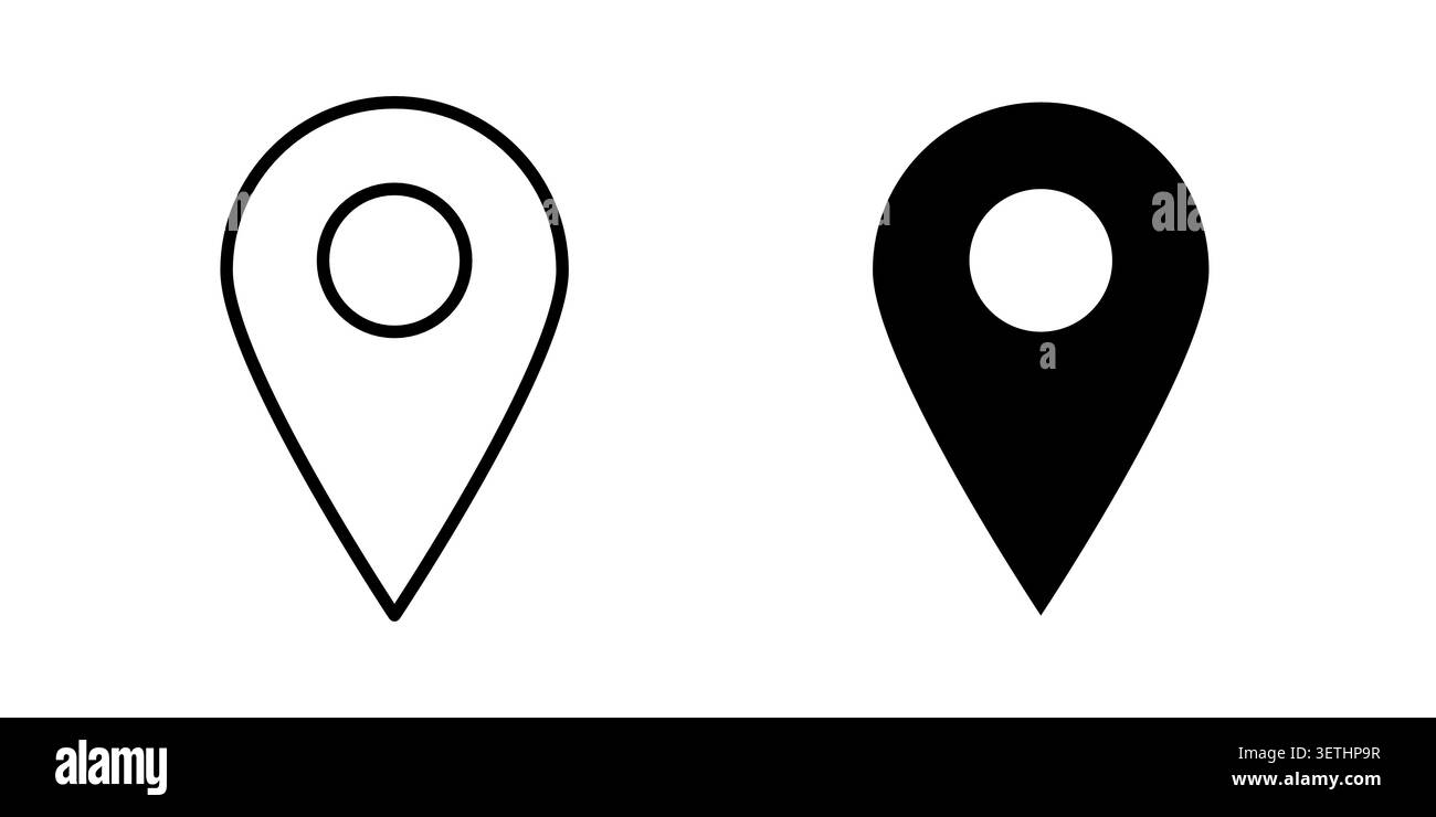 gps pin icon set. Vector EPS 10. Stock Vector