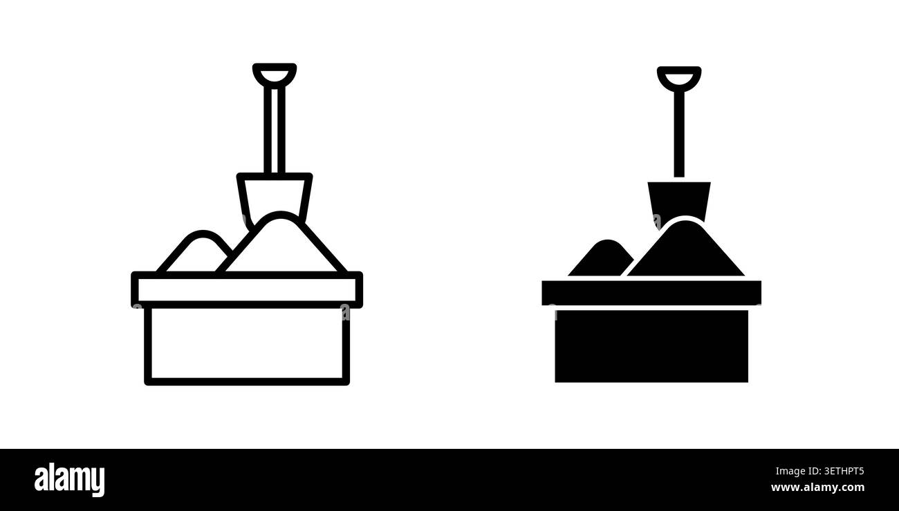 Sandbox icon set. Vector EPS 10. Stock Vector