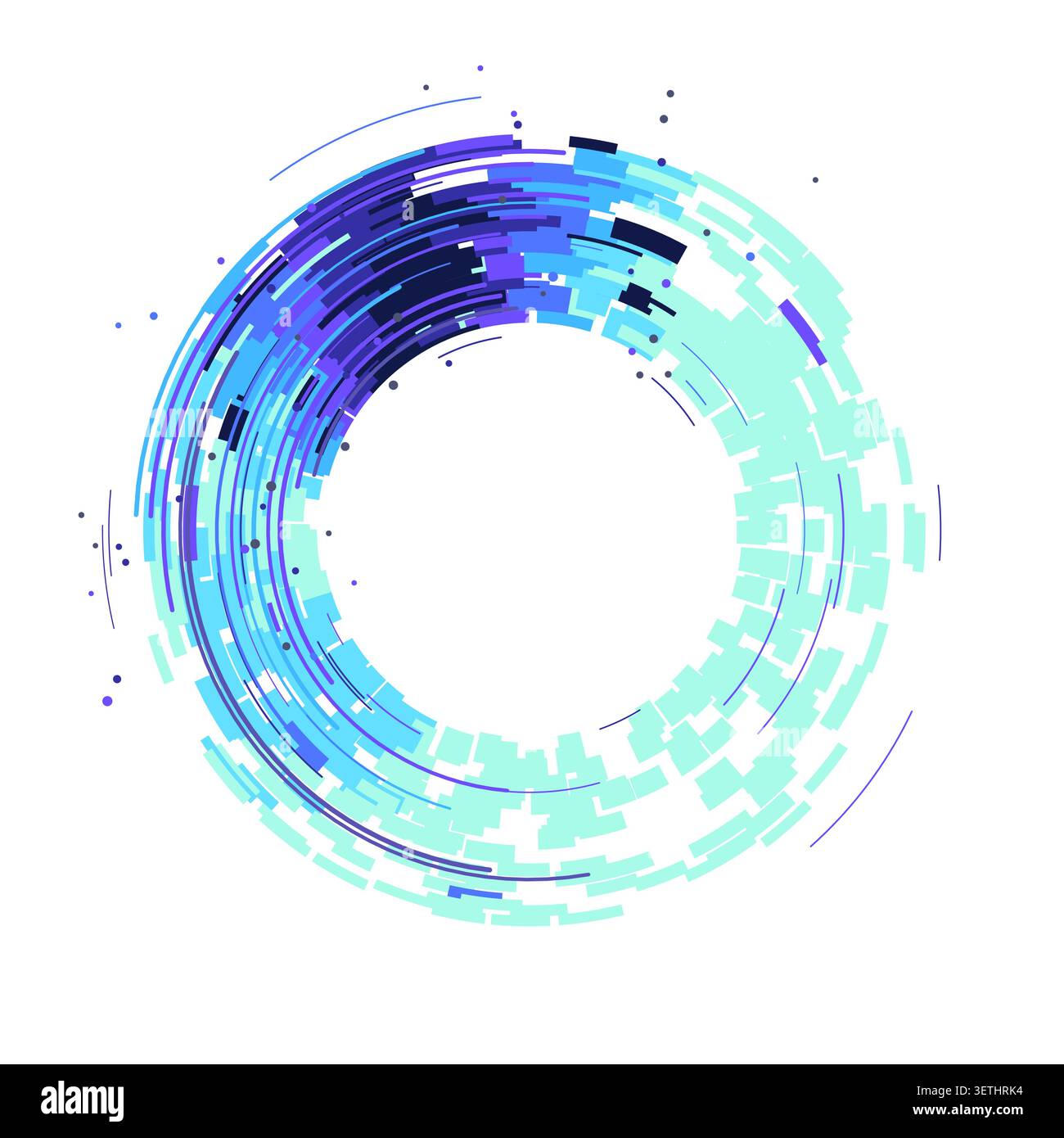Tech Ring Segments vector background with versatile graphic elements for microstock and commercial design projects. Stock Vector