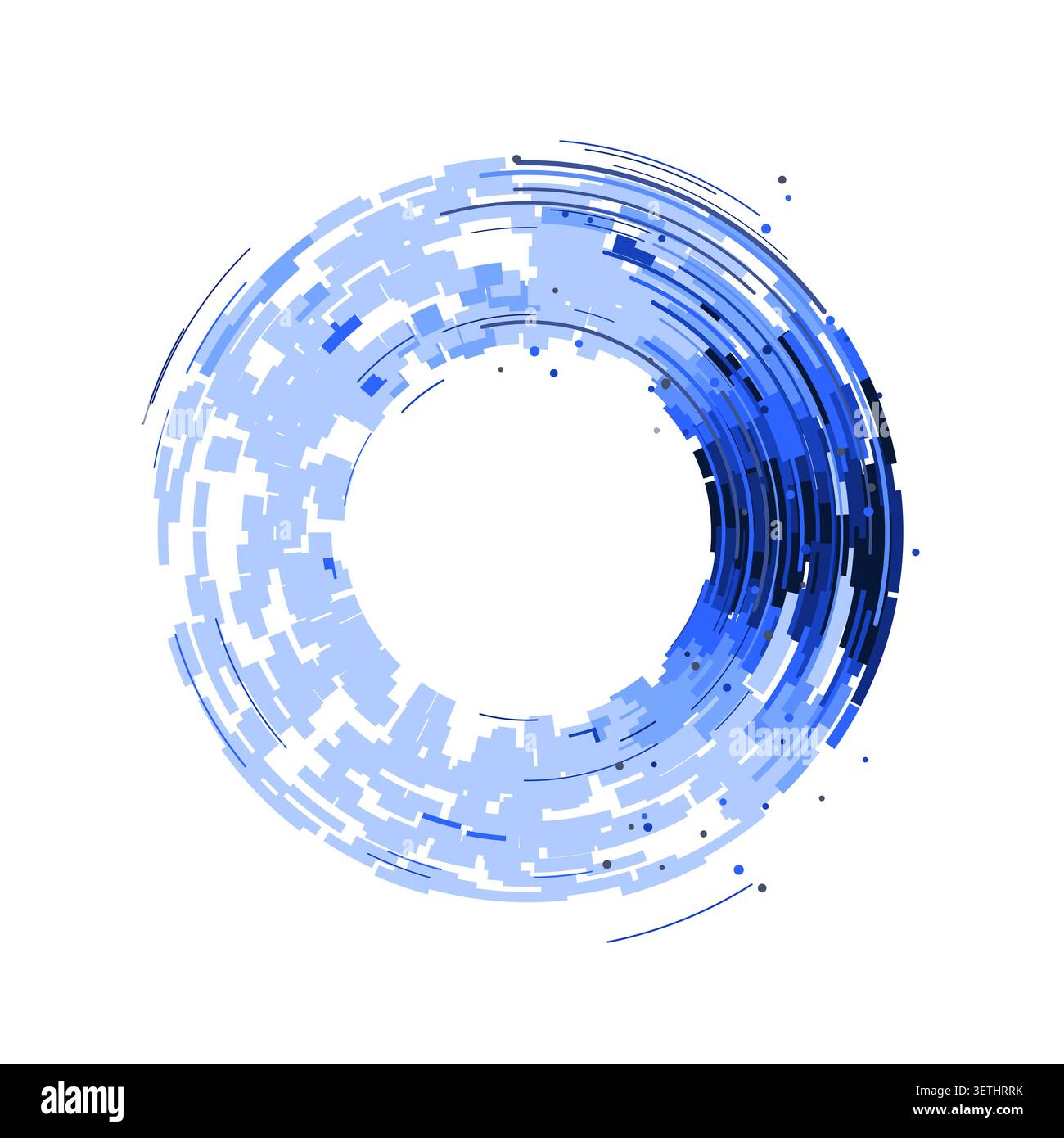 Tech Ring Segments vector background with minimal abstract composition for microstock and commercial design projects. Stock Vector
