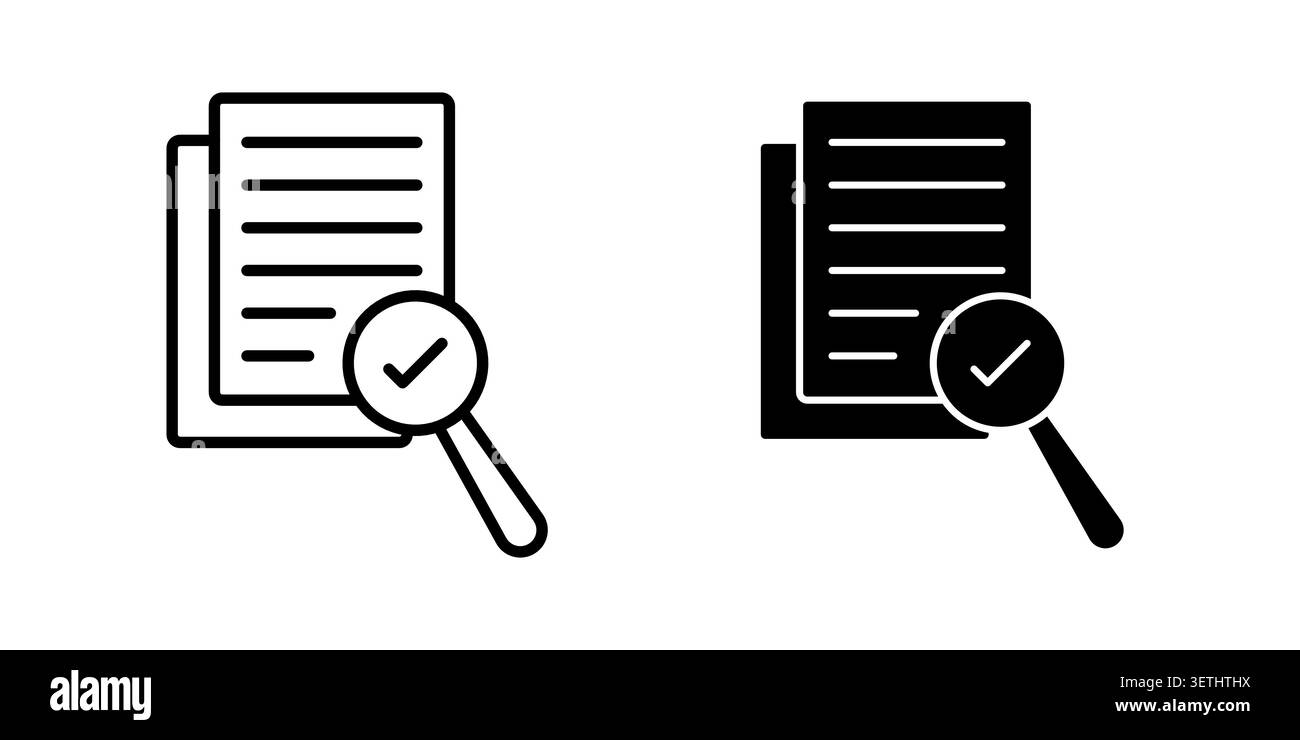 Compliance document icon set. Vector EPS 10. Stock Vector