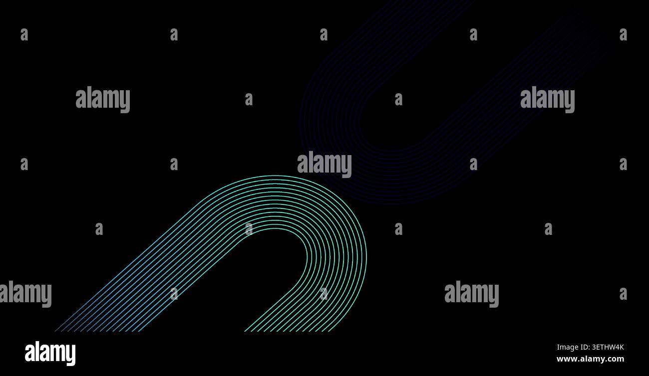 Simplified geometric light arcs representing connectivity and progress. Clean digital vector style with subtle gradient effects. Professional backgrou Stock Vector