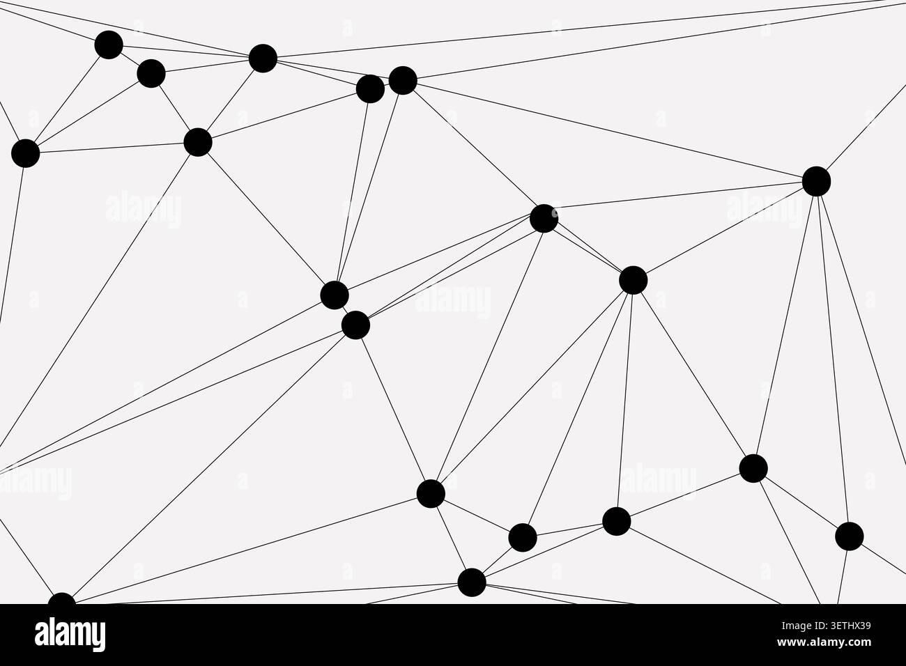 Minimalist graphic pattern of geometric lines connecting various points, creating a sleek and modern visual for web design, data visualization, and co Stock Vector